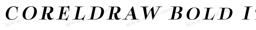 CORELDRAW Bold Ital字体转换